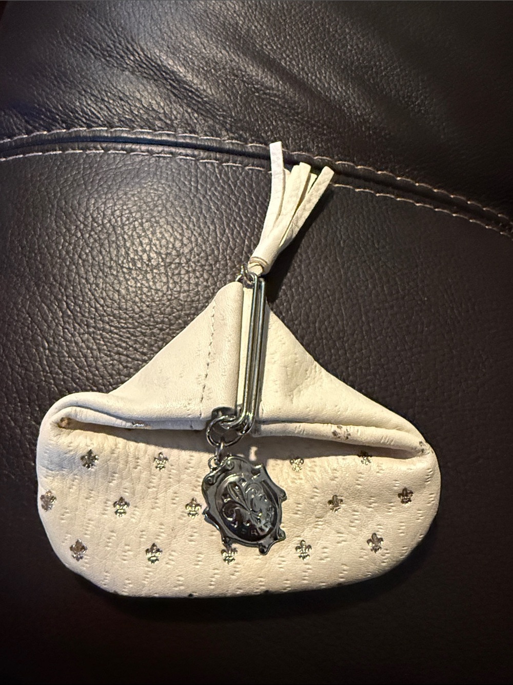 Leather Tassel Coin Pouch Made in Italy